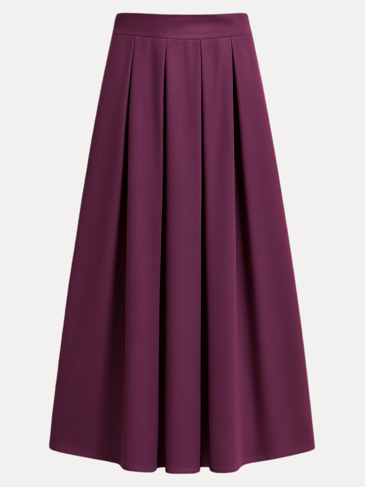 Long a-line skirt - Light beige