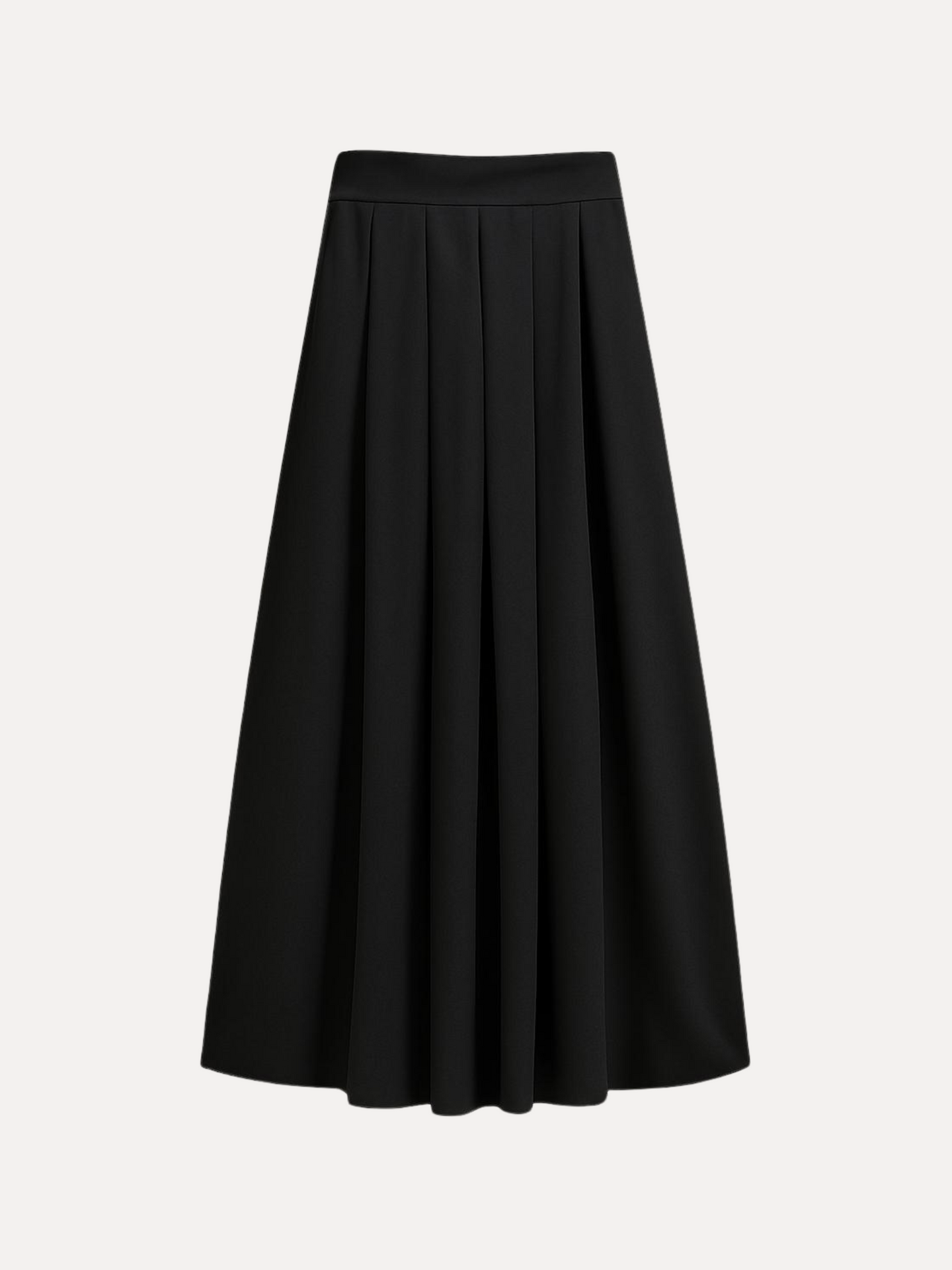 Long a-line skirt - Light beige