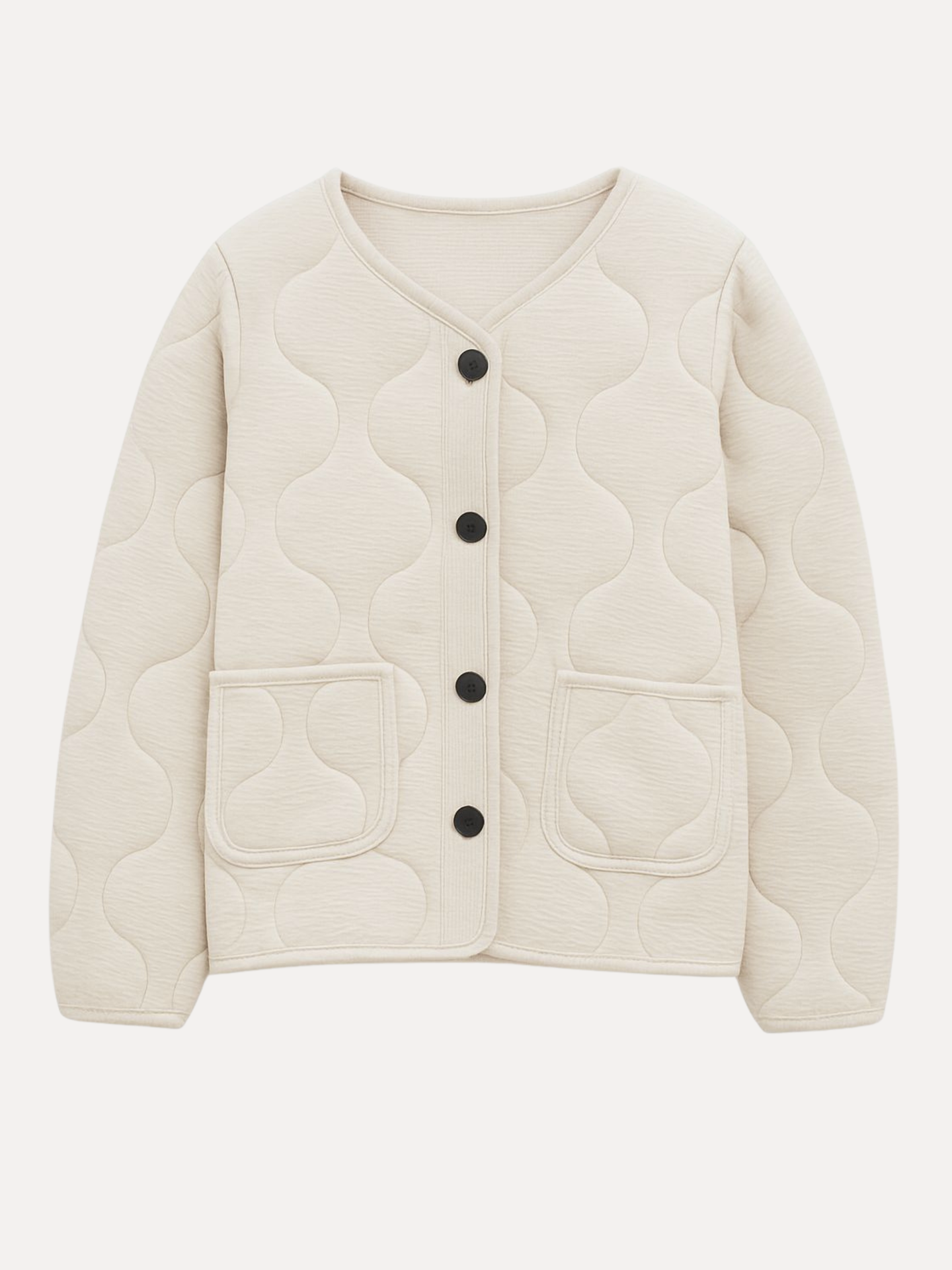 Coat with buttons - Black