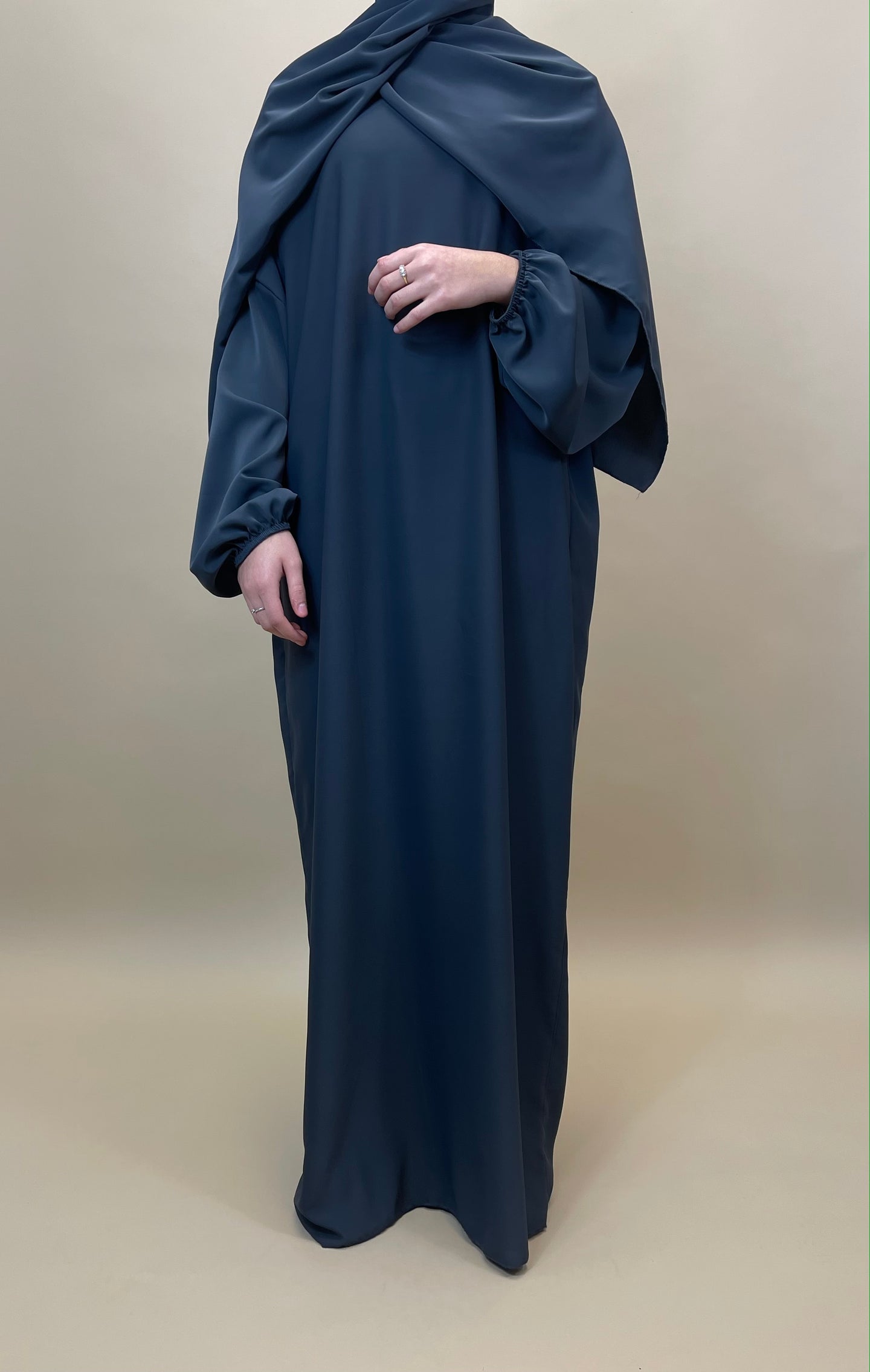 Abaya tweedelig - Dark grey - Hijab Boutique