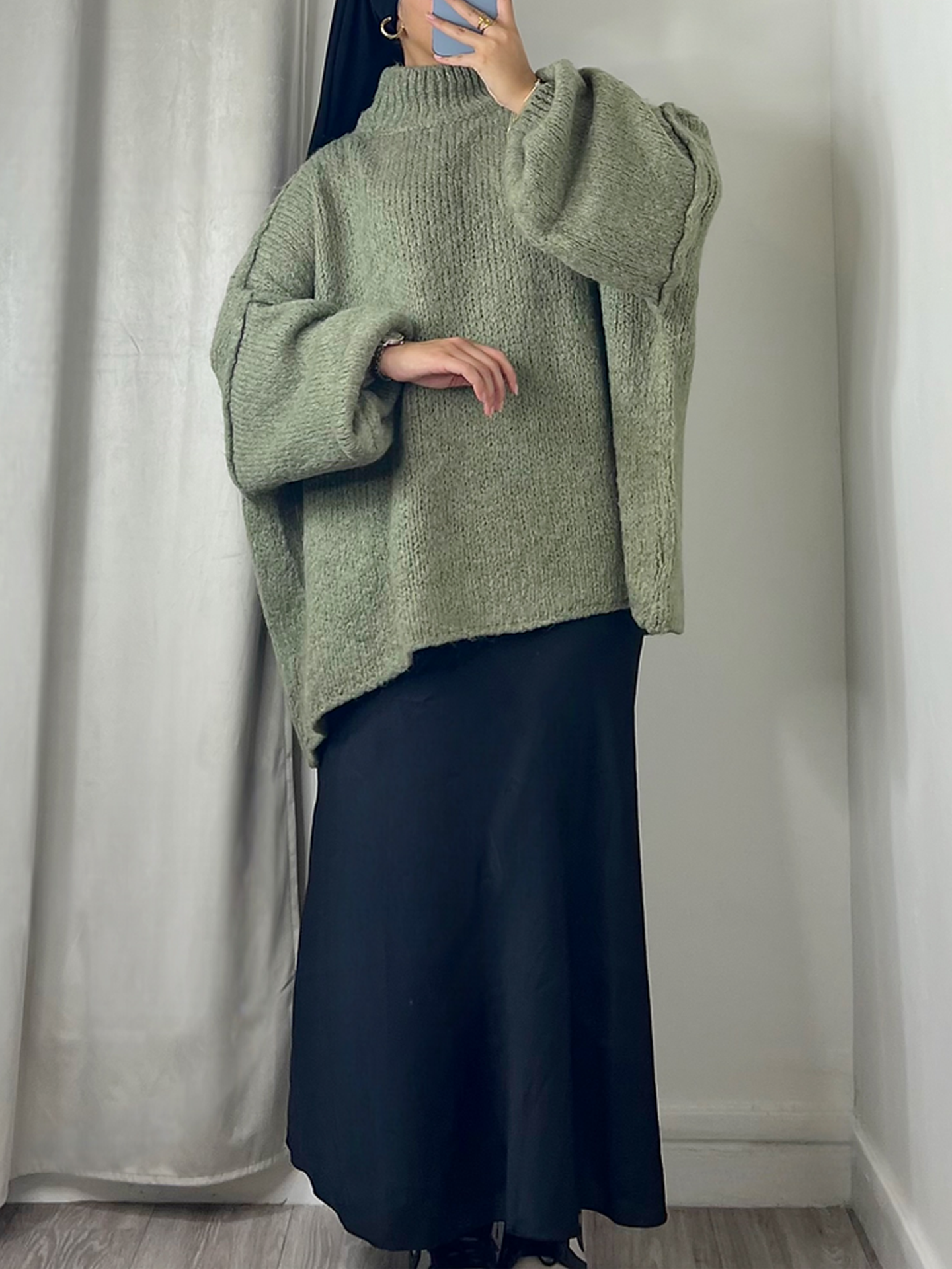 Oversized sweater - Army green - Hijab Boutique