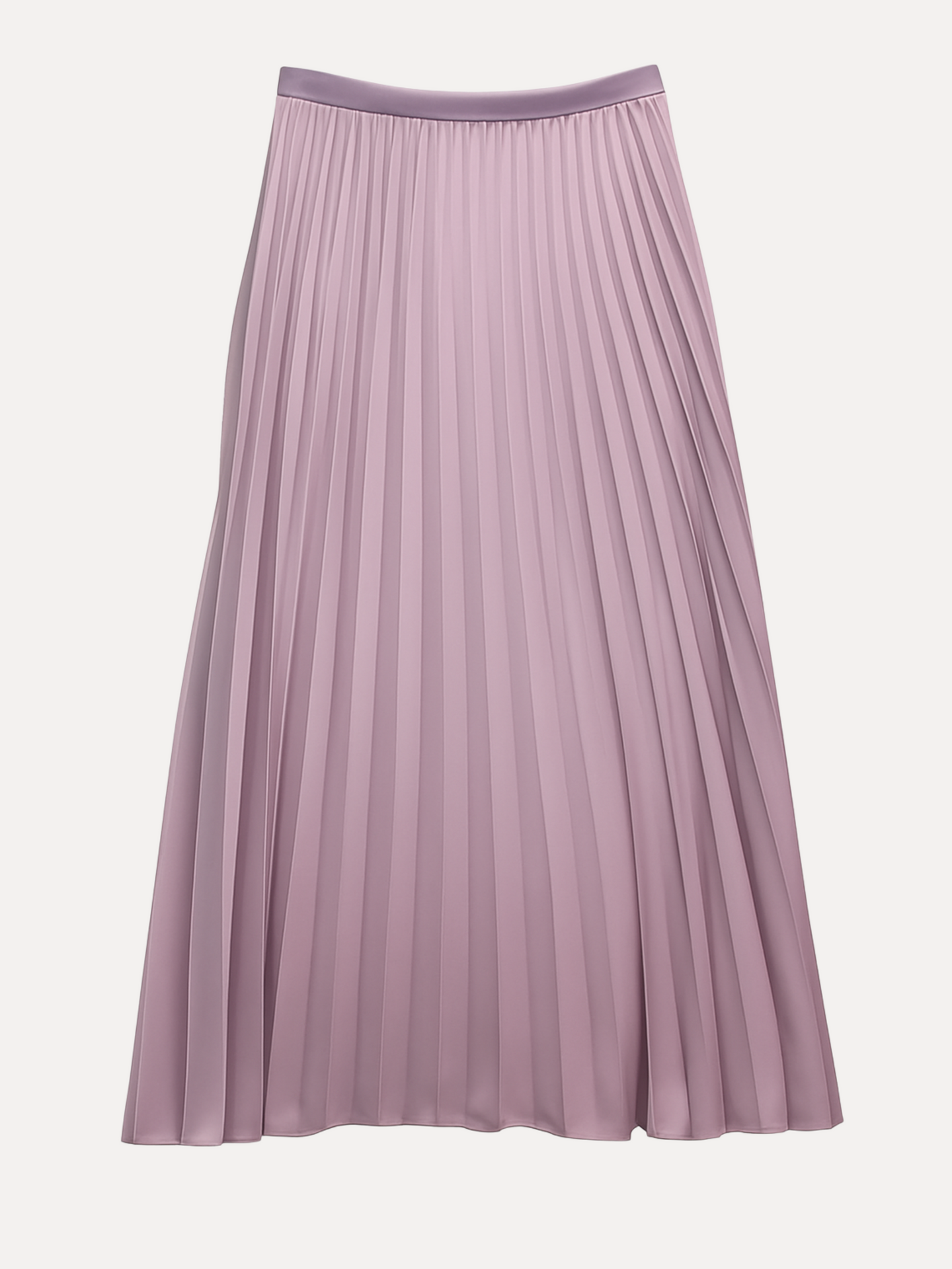 Long a-line skirt - Light beige