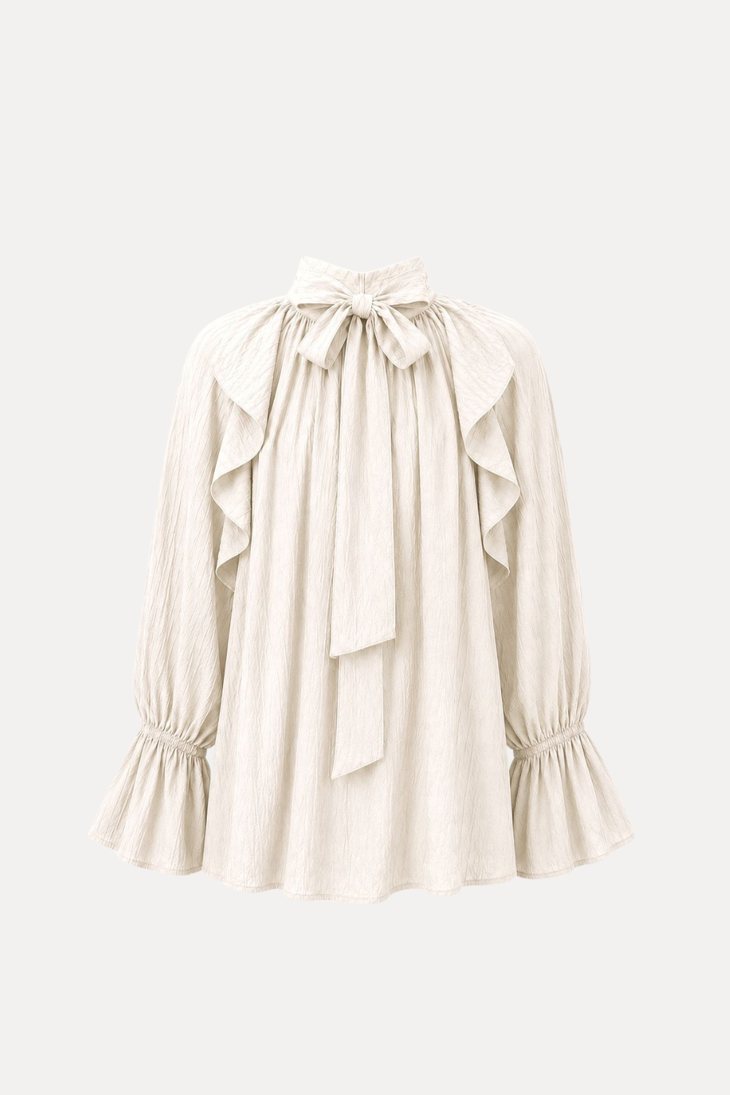 Ruffle Blouse - Beige