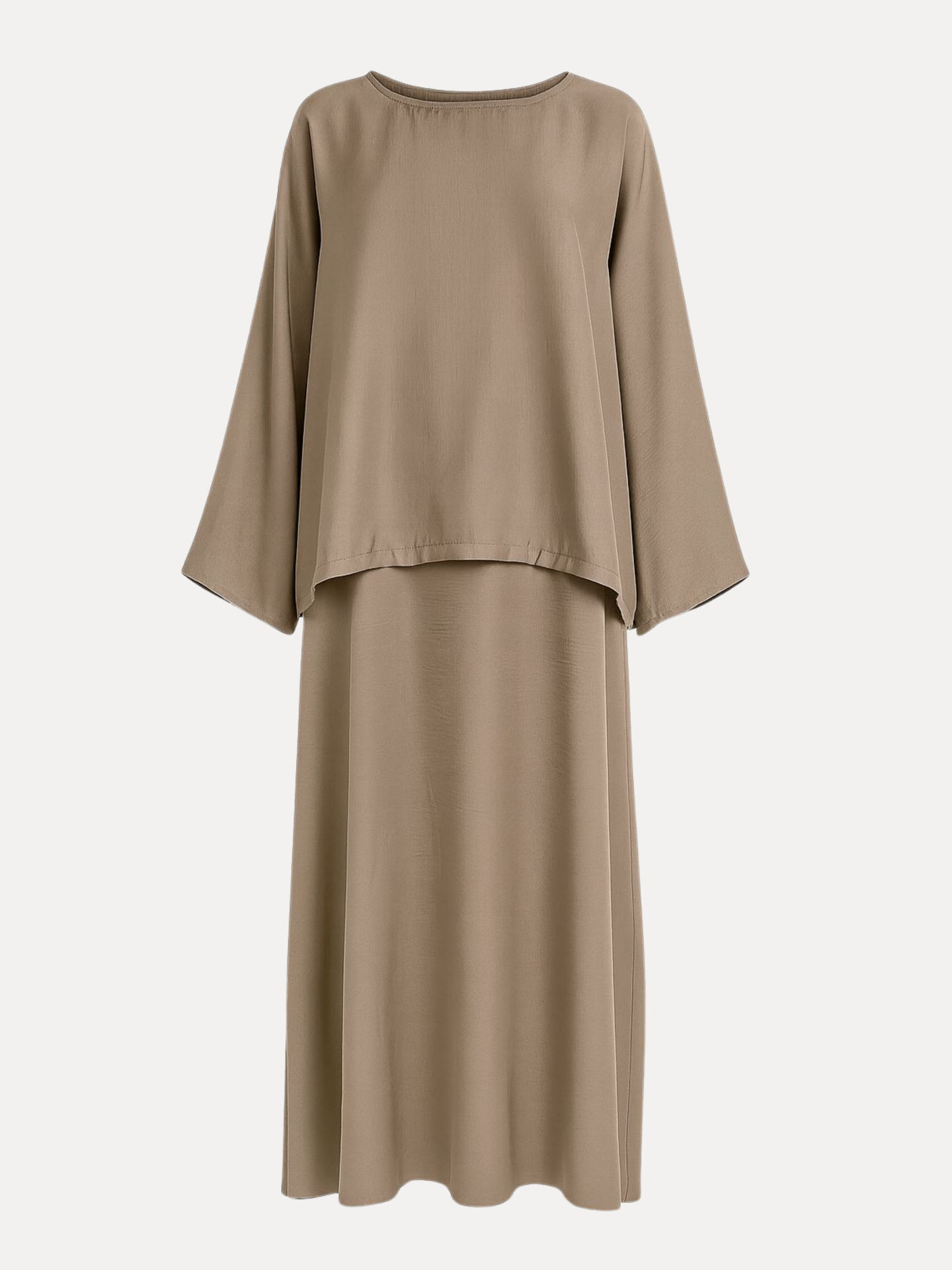 Satin Twinset - Taupe