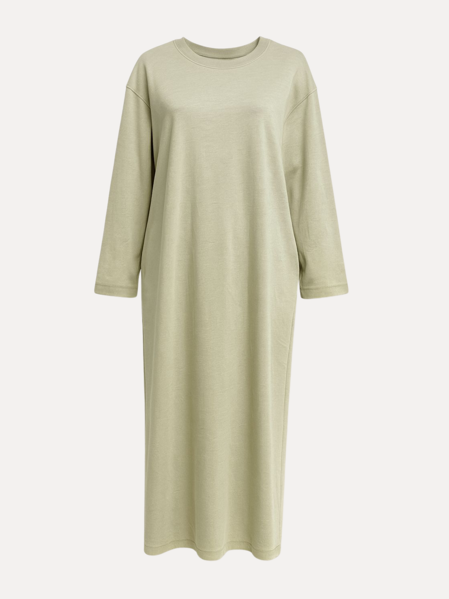 Long sweater with rib structure - ivory