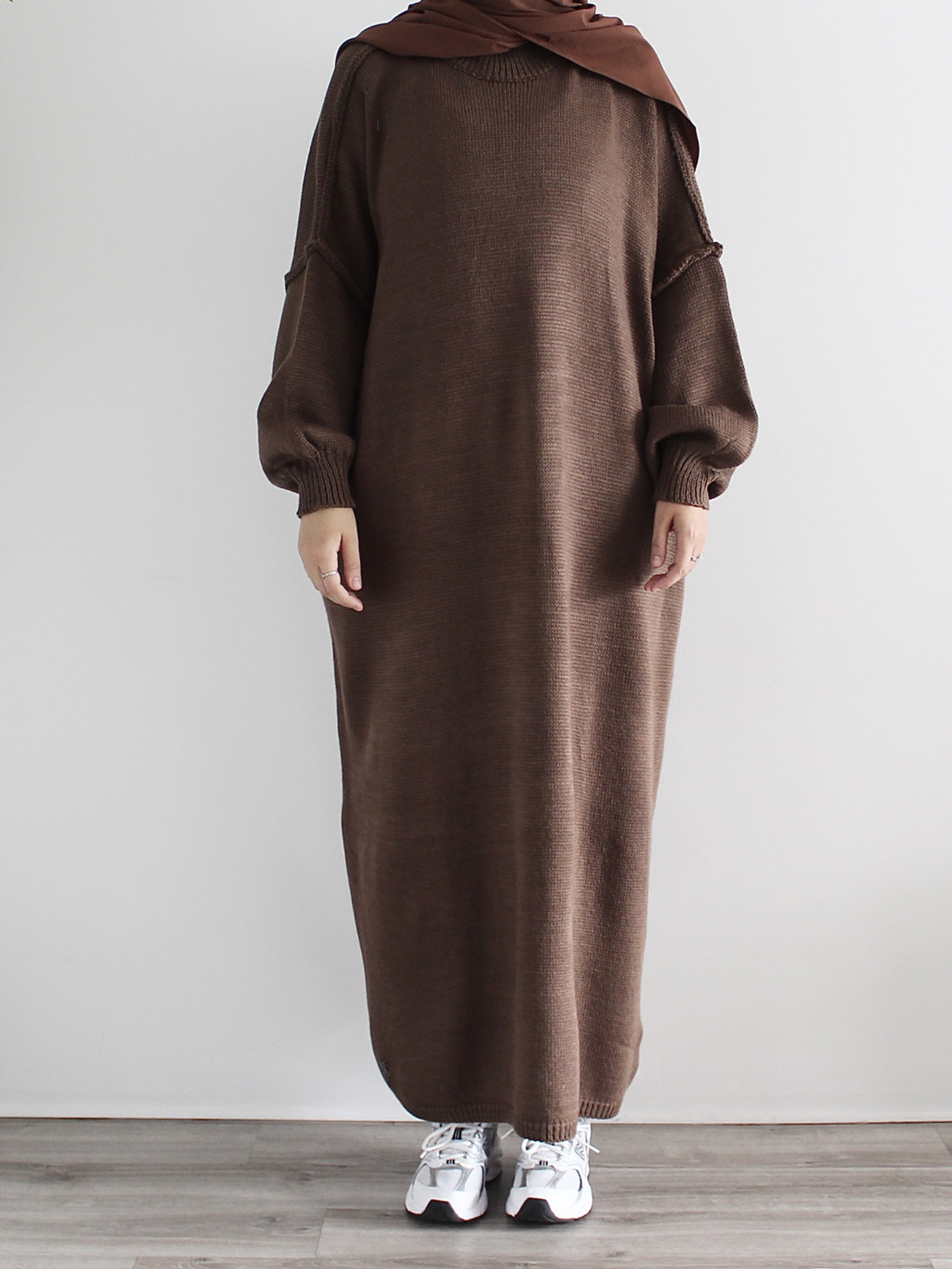 Oversized sweater - Brown - Hijab Boutique