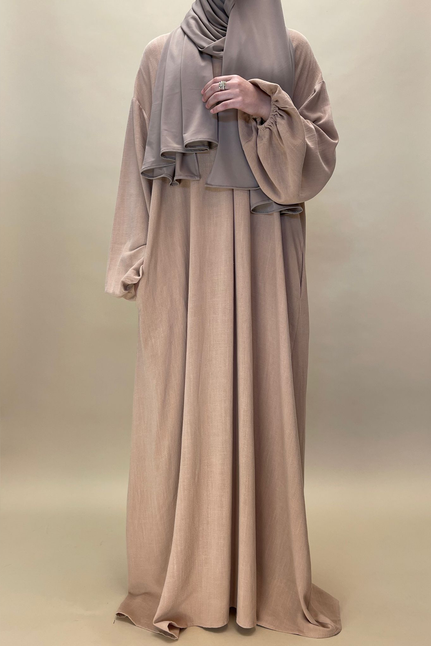 Cotton maxi dress - Soft camel - Hijab Boutique