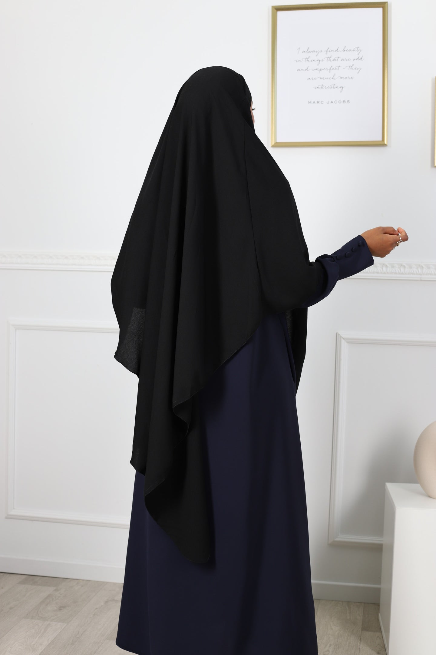 Tie back khimar jazz - black - Hijab Boutique