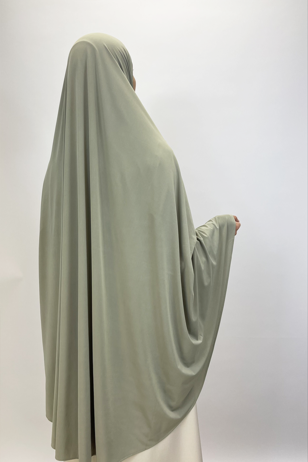 Premium jersey khimar  - Soft green