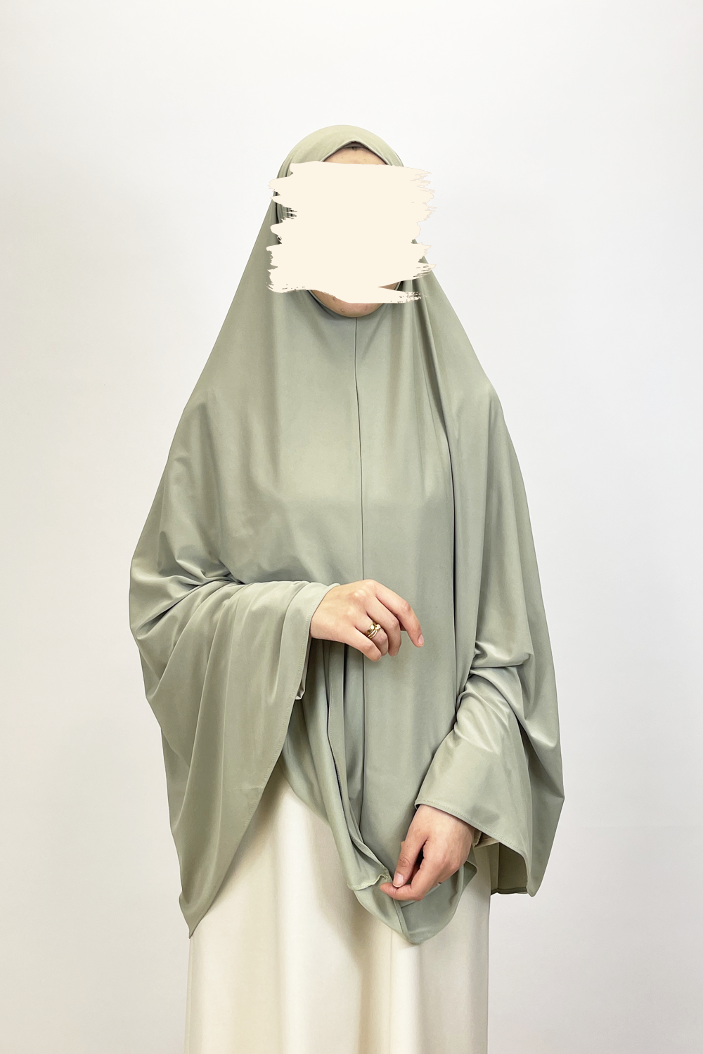 Premium jersey khimar  - Soft green