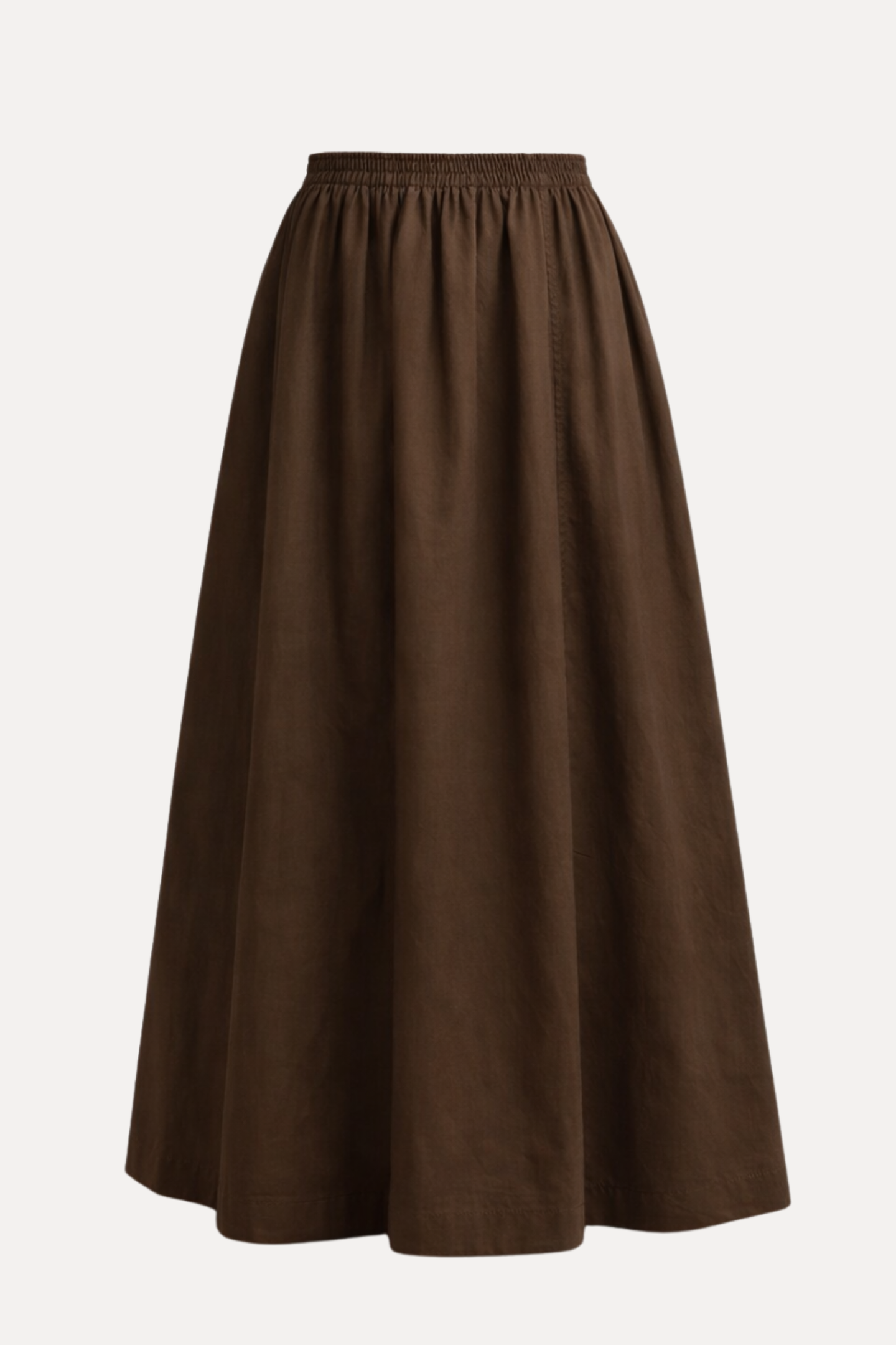 Long a-line skirt - Light beige