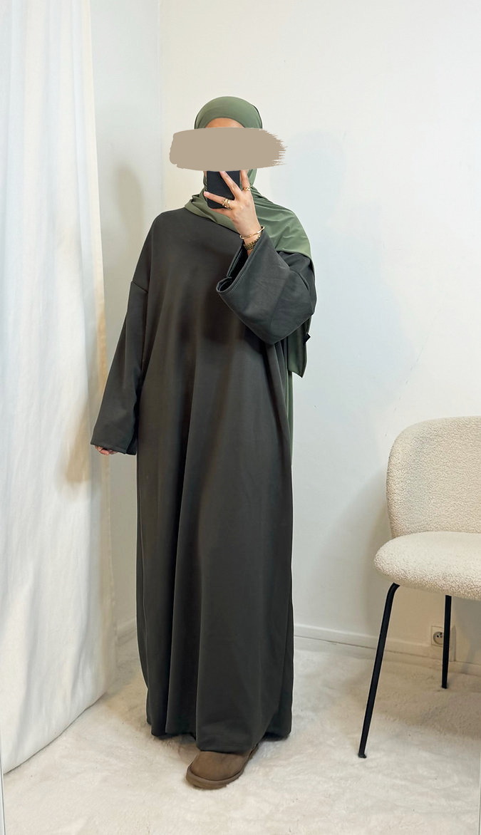 Sweaterdress wide sleeves - Army Green - Hijab Boutique