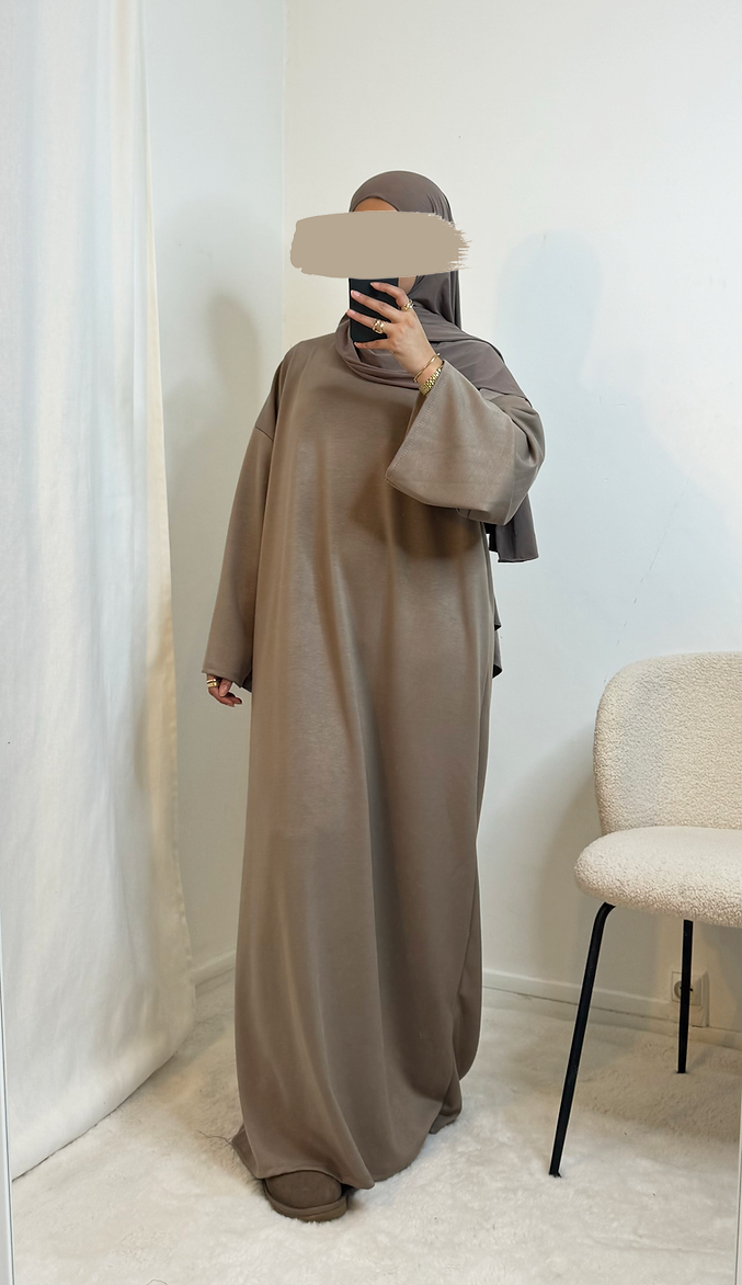 Sweaterdress wide sleeves - Taupe - Hijab Boutique