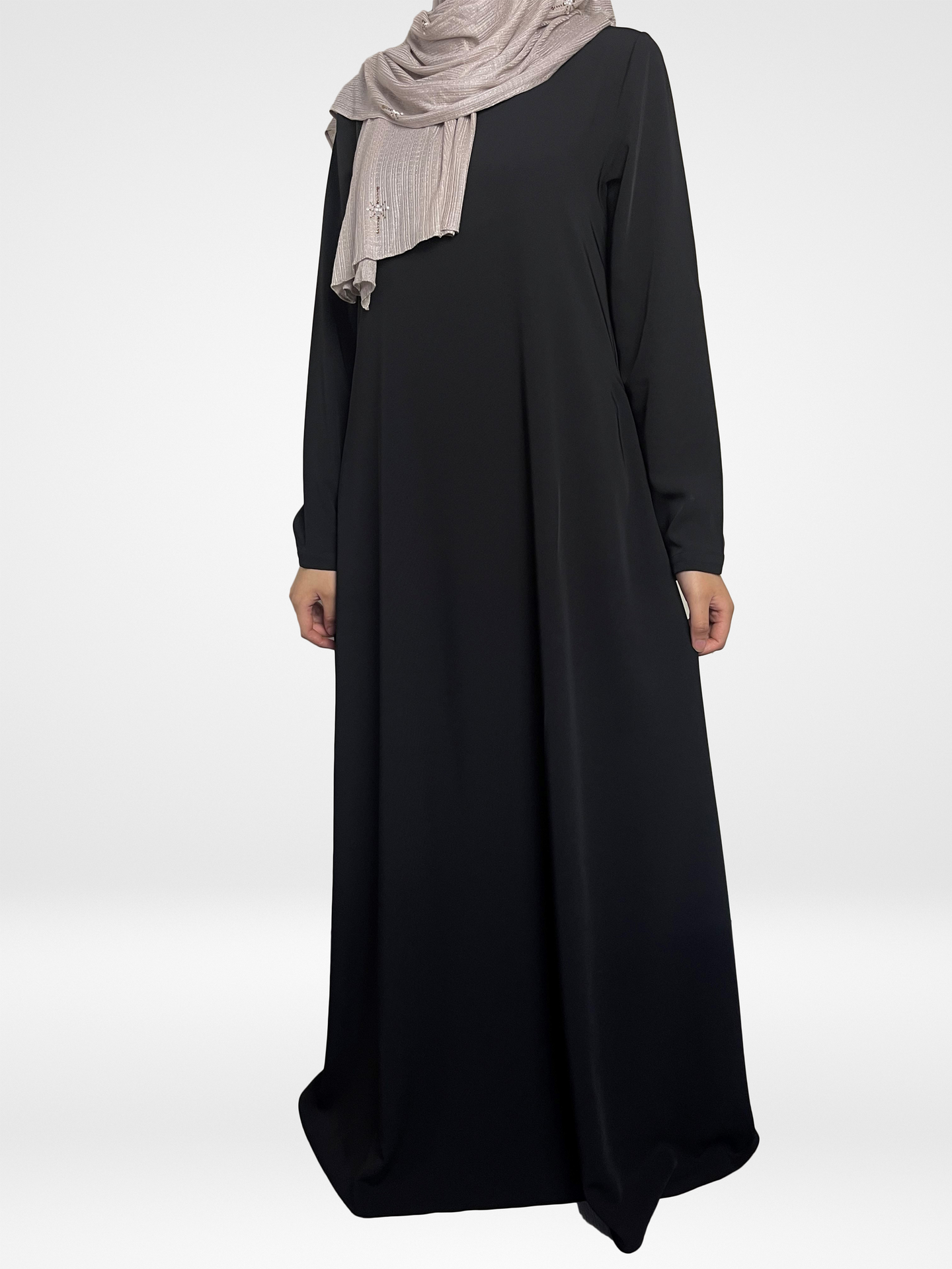 A-line abaya - Black (150cm)