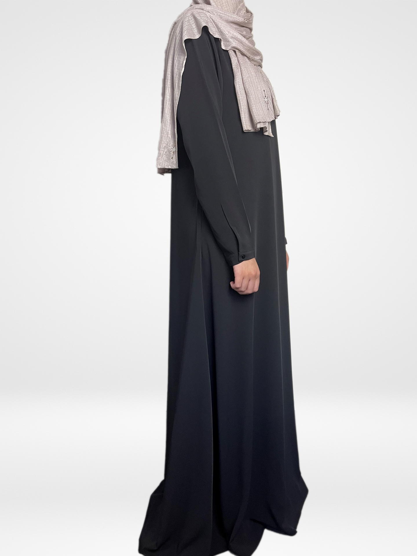 A-line abaya - Black (150cm)