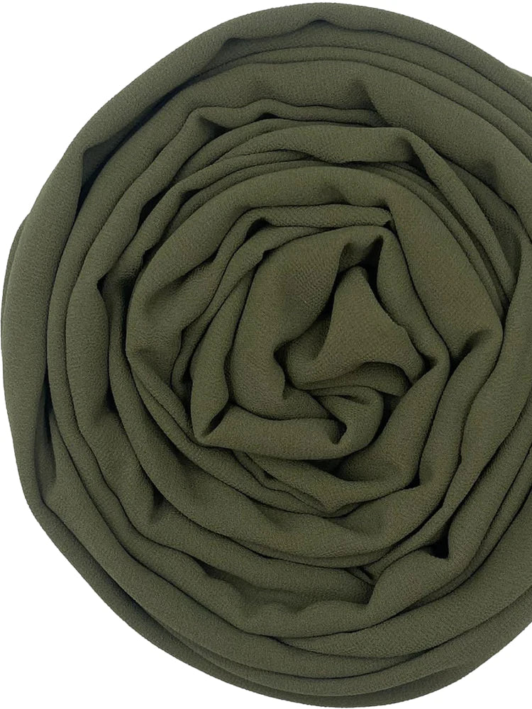 Crepe L - Olive green - Hijab Boutique