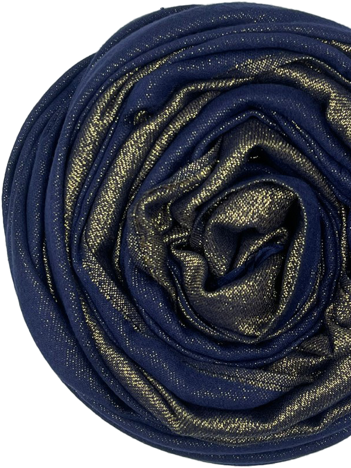 Glamor Scarf - Dark blue with gold