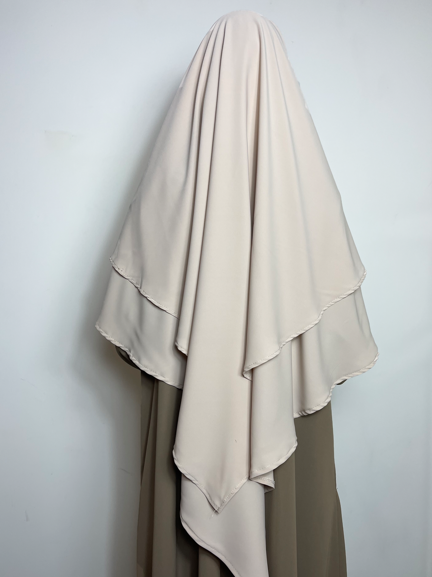 Tie back khimar -  Beige - Hijab Boutique