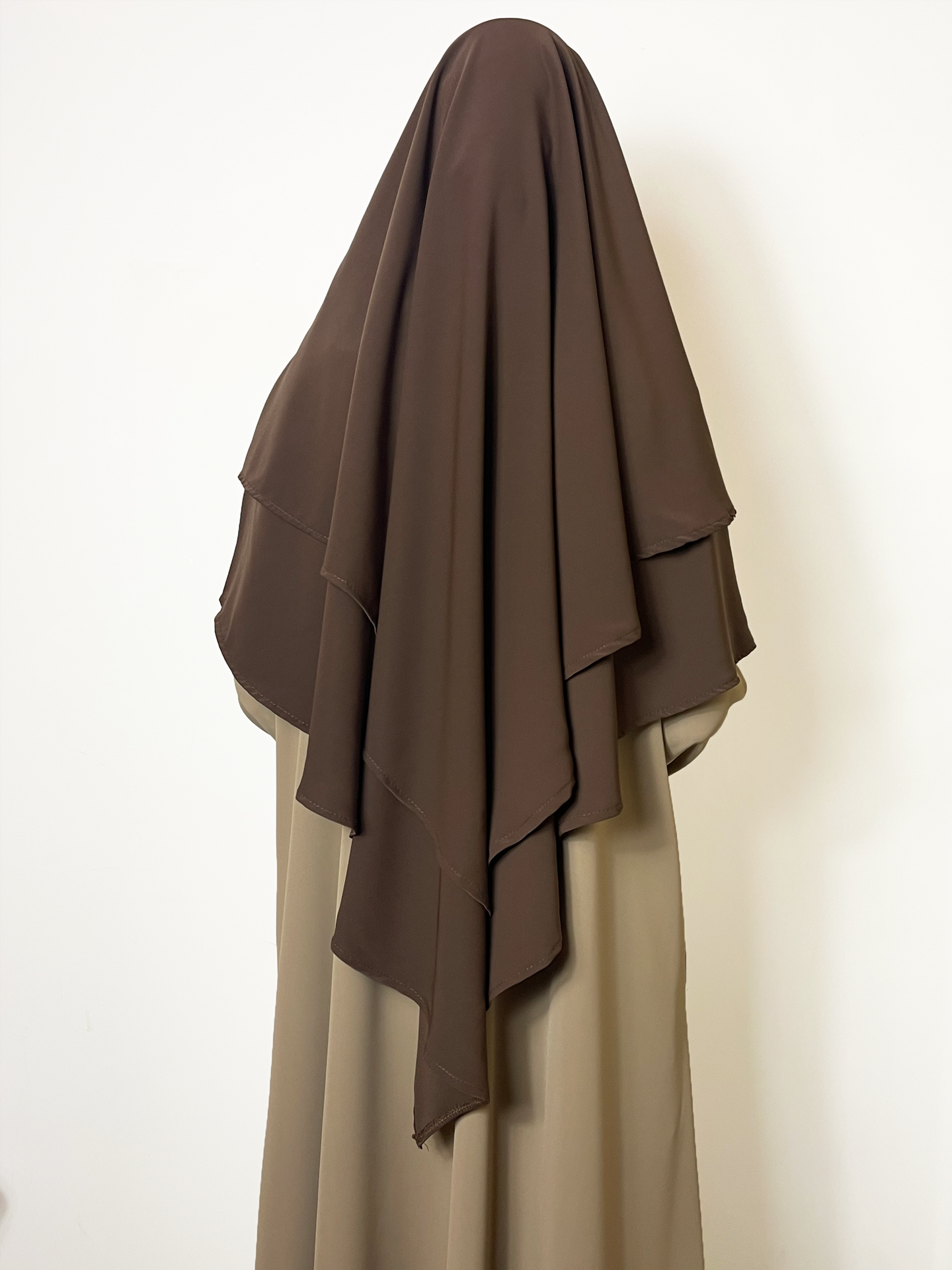 Tie back khimar -  Brown - Hijab Boutique