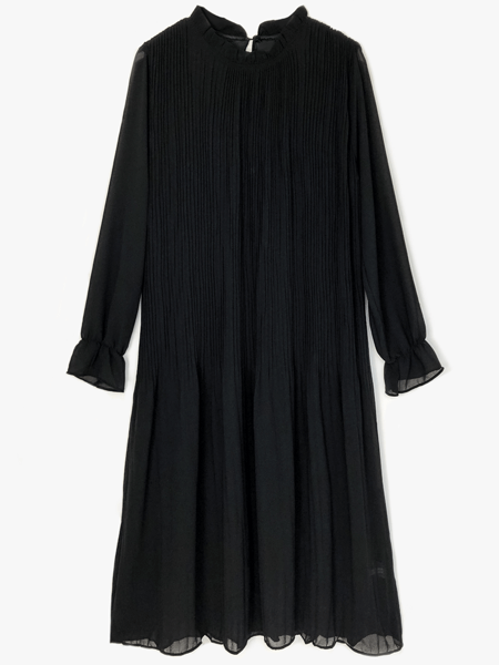 Pleated tunic - Black Long pleated tunic - Black