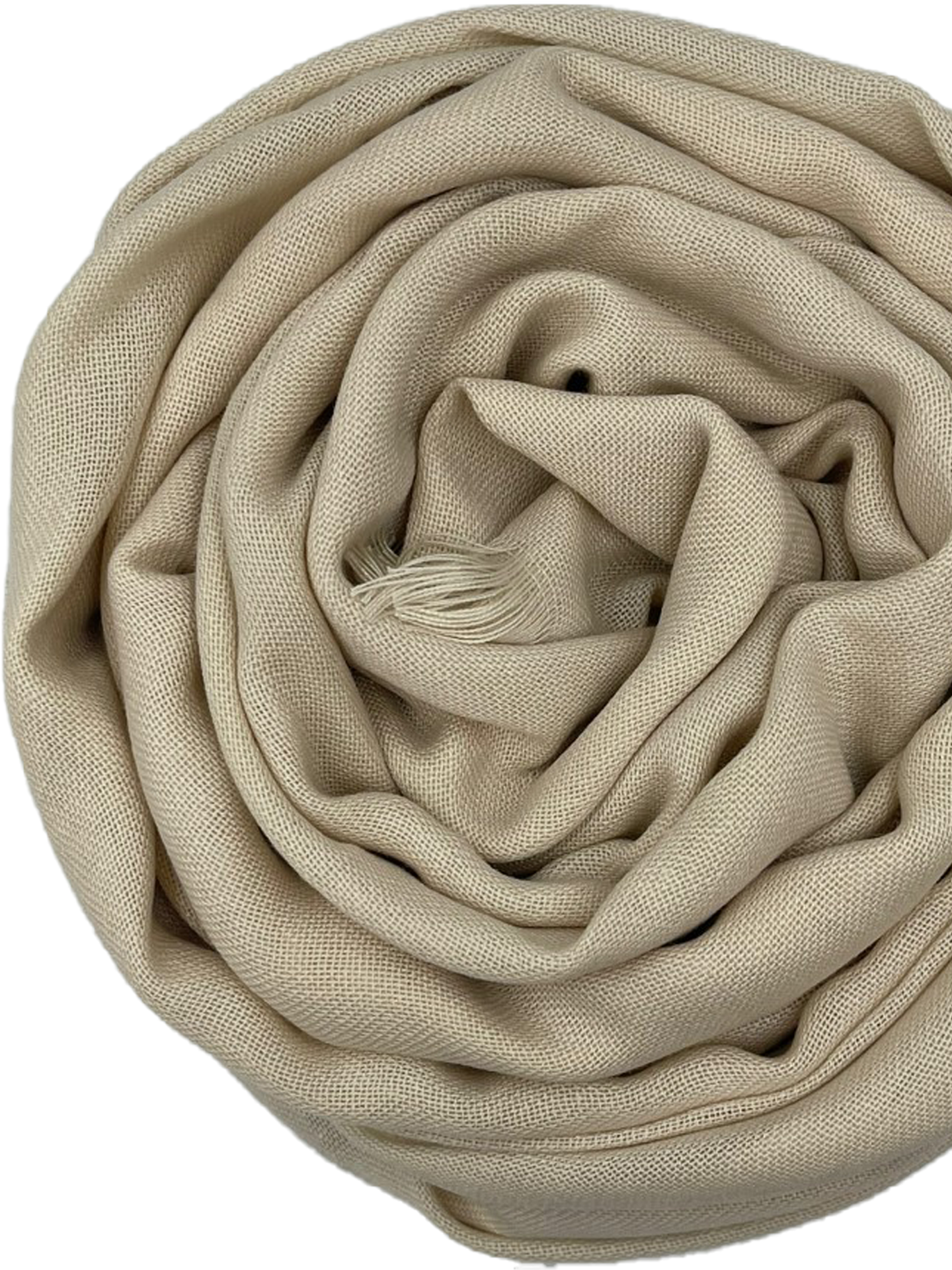 Pashmina korte sliertjes - Creme