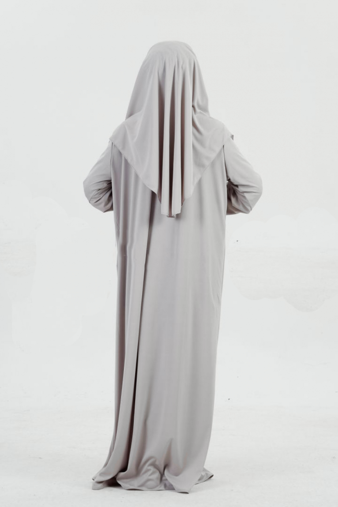 Gebedsset met rits - Grijs - Hijab Boutique