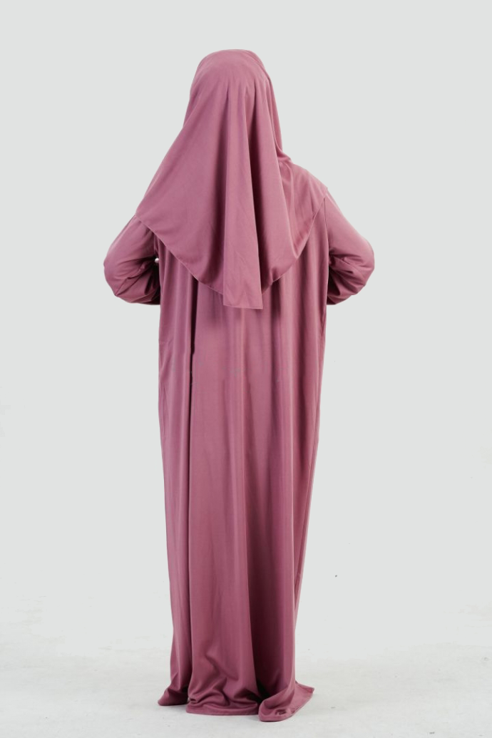 Gebedsset met rits - Donkerroze - Hijab Boutique