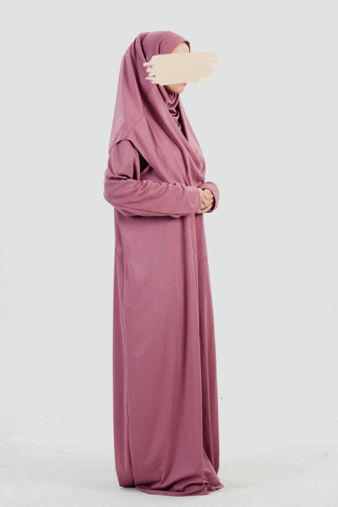 Gebedsset met rits - Donkerroze - Hijab Boutique