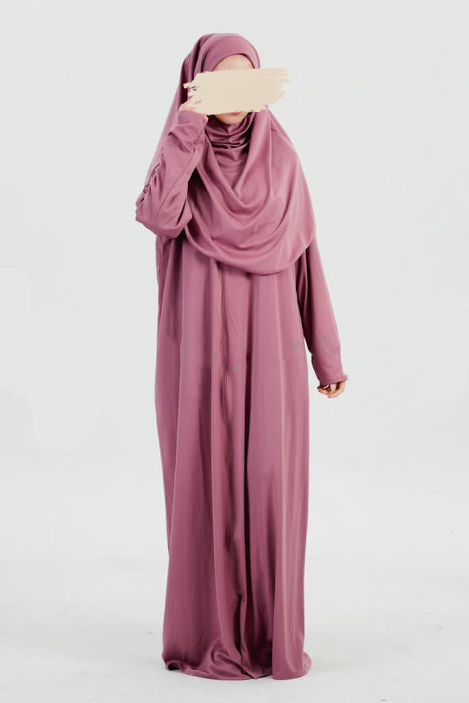 Gebedsset met rits - Donkerroze