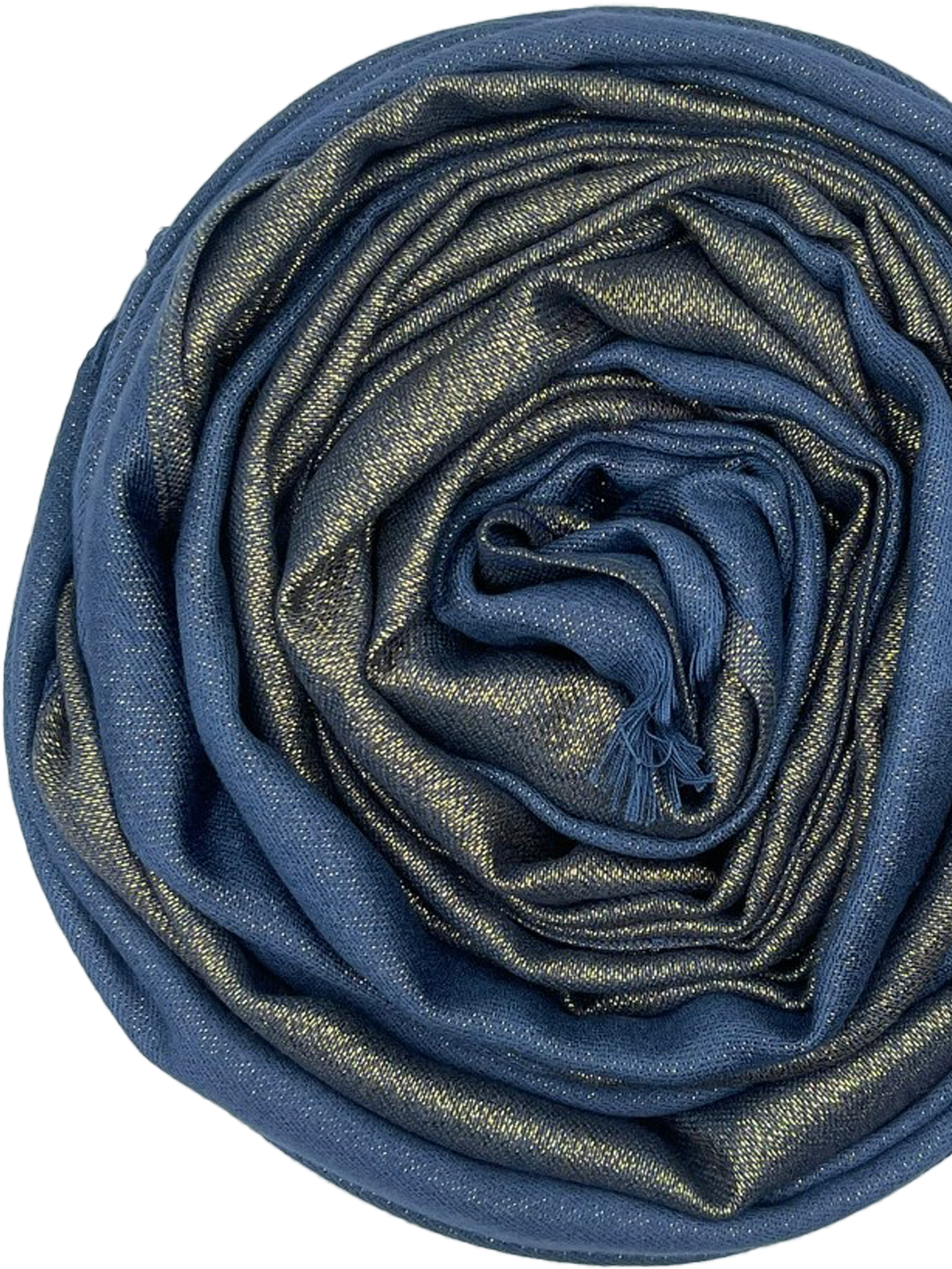 Glamour Scarf - seablue with gold - Hijab Boutique