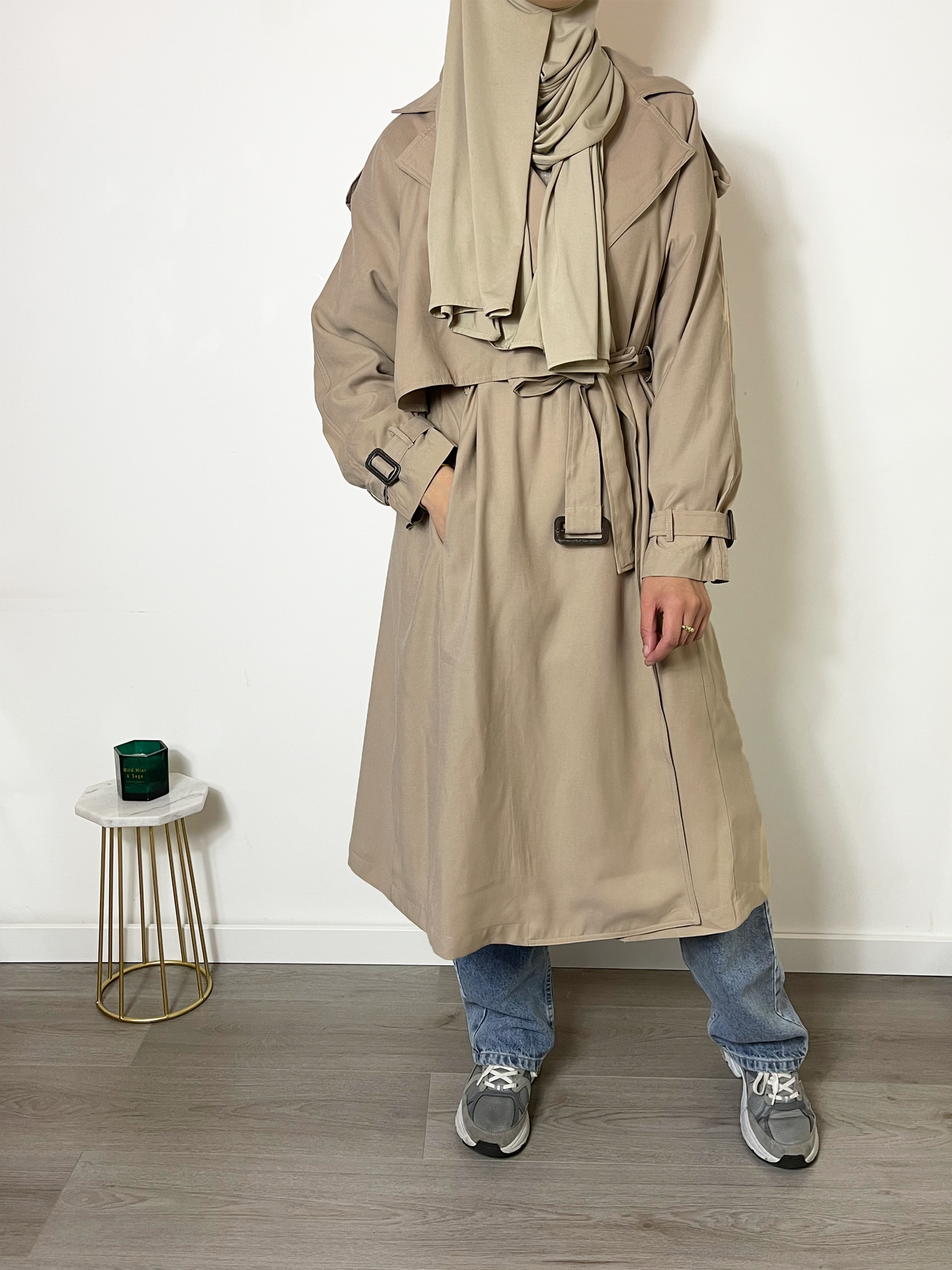 Trenchcoat - Dark beige - Hijab Boutique