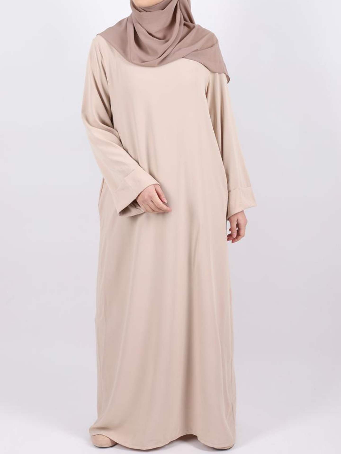 Abaya omslag mouw - Licht beige - Hijab Boutique